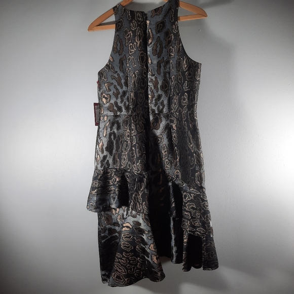 NWT Vince Camuto black/gold slvless dress Sz 2 - Picture 6 of 8